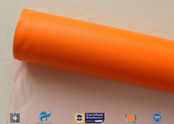 Thermal Insulation Materials 0.45mm One Side Orange Silicone Coated Fiberglass Fabric