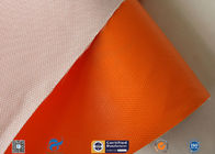 Thermal Insulation Materials 0.45mm One Side Orange Silicone Coated Fiberglass Fabric