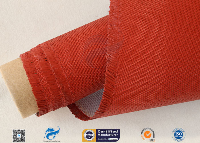0.5mm Red Silicone Coated Fiberglass Fabric Cloth For Thermal Insulation