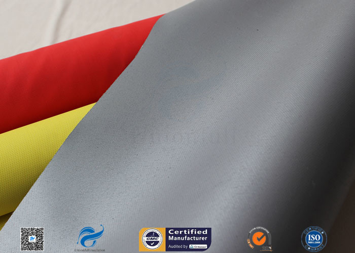 Silicone Coated Fiberglass Fabric 28.3OZ 0.65MM Grey Fire Smoke Curtain Cloth