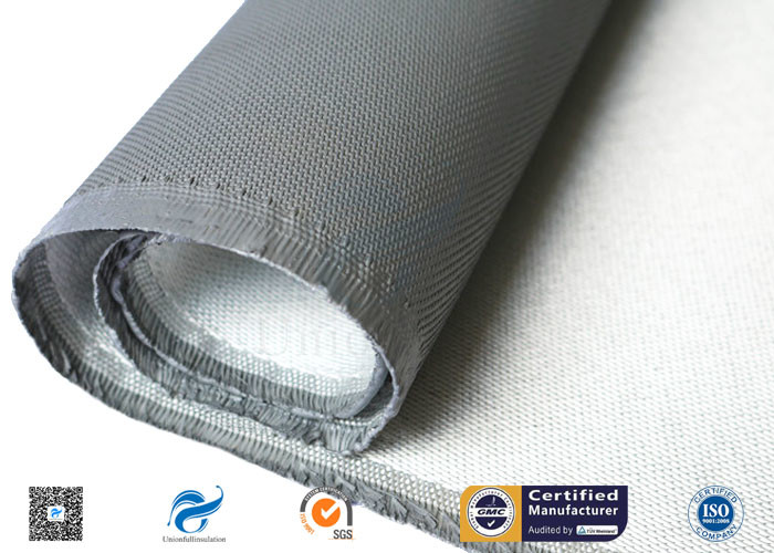 One Side Silicone Coated Glass Cloth , 100g E Glass Silicone Coated Polyester Fabric