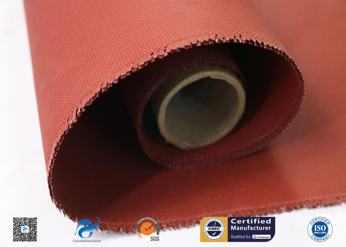 580g Silicone Coated Fiberglass Cloth High Temperature Resistant Red