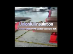 Nastro trasportatore in tessuto a rete di fibra di vetro rivestito in PTFE marrone 4X4 mm