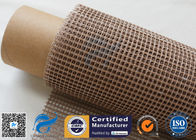PTFE Coated Fiberglass Mesh Fabric 600g 4x4mm Brown Conveyor Belt